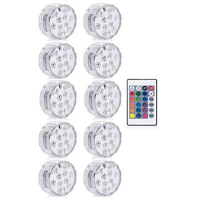 16 Colors Rgb Submersible Pool Light With Rf Remote Control - Illuminate Your Water Wonderland