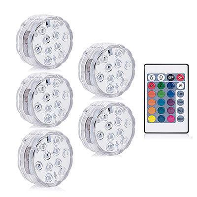 16 Colors Rgb Submersible Pool Light With Rf Remote Control - Illuminate Your Water Wonderland