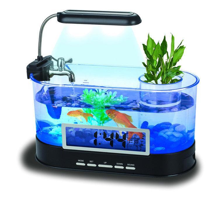Desktop Aquatic Time Date Week Temperature Alarm Pen Holder